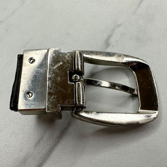 Silver Tone Reversible Simple Basic Belt Buckle - Picture 2 of 7